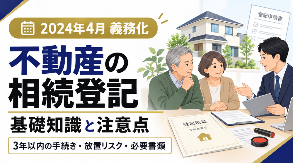 2024年から義務化された不動産の相続登記の基礎知識と注意点の画像