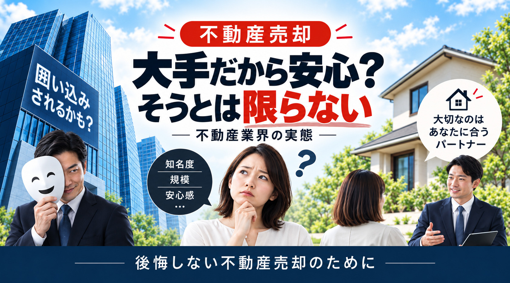 不動産売却は、 仲介会社の規模より「どう売るか」が大切です。の画像