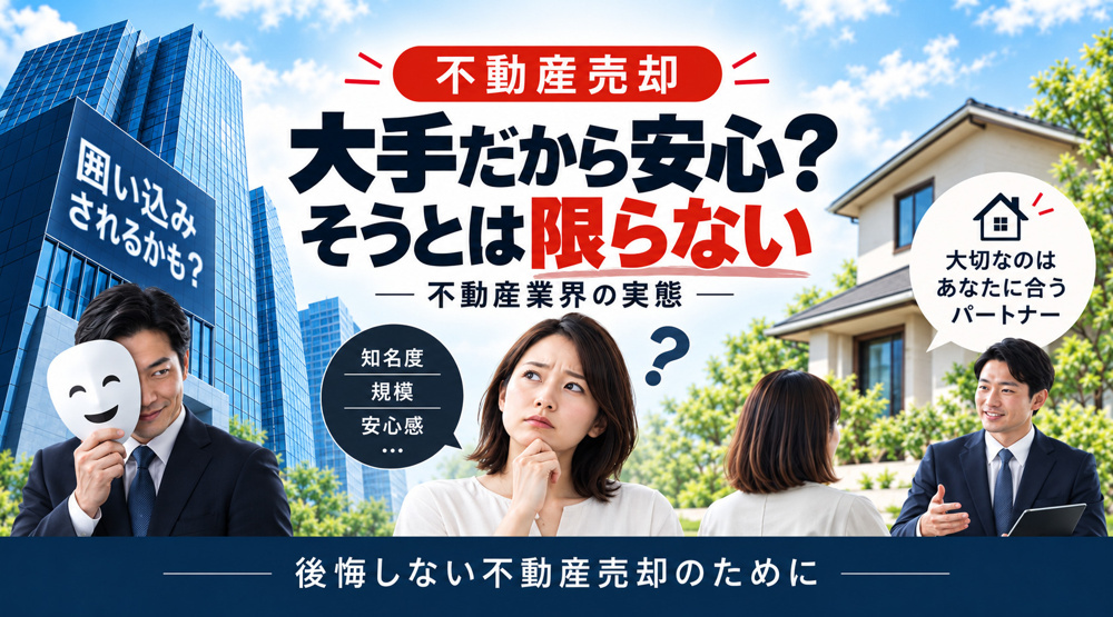 不動産売却「大手だから安心？」そうとは限らない不動産業界の実態の画像