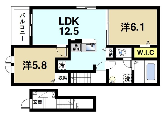 ファミーユ　タチバナの間取り図3