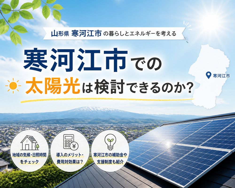 寒河江市で太陽光発電ってどうなの？の画像