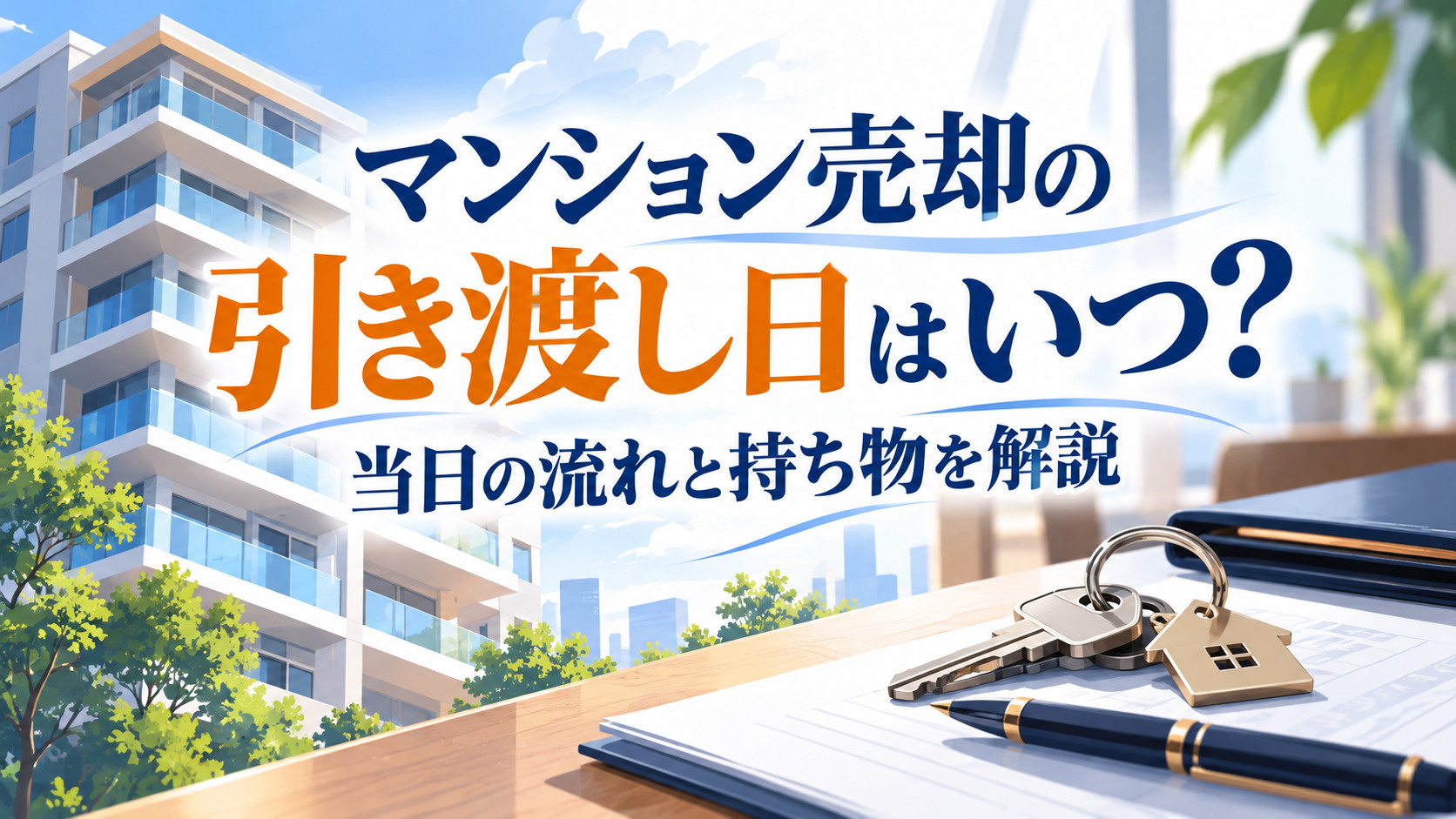 マンション売却の引き渡し日はいつ？当日の流れと持ち物を解説の画像