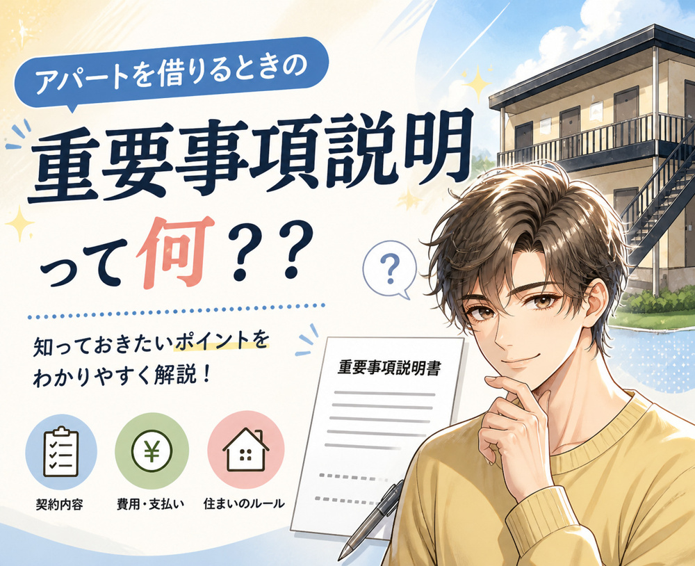 アパートを借りるときの重要事項説明って何？？の画像