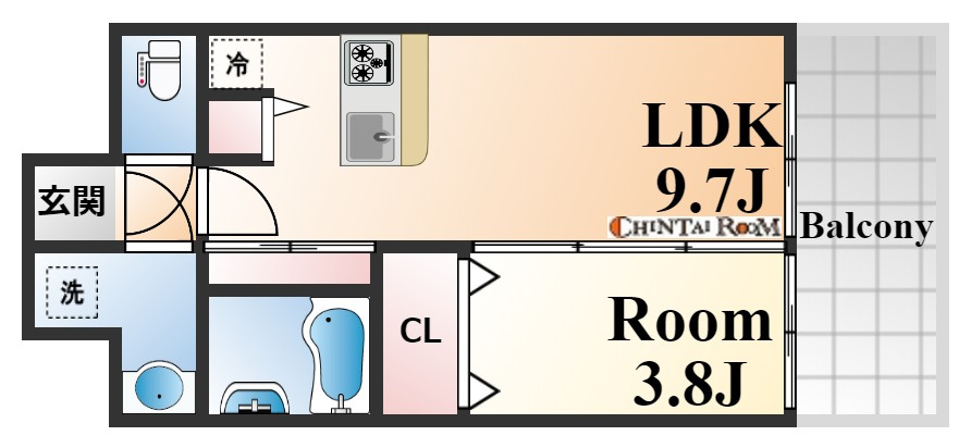 六甲道徒歩圏内で欠点なしの１LDK『アーバネックス神戸六甲』の画像