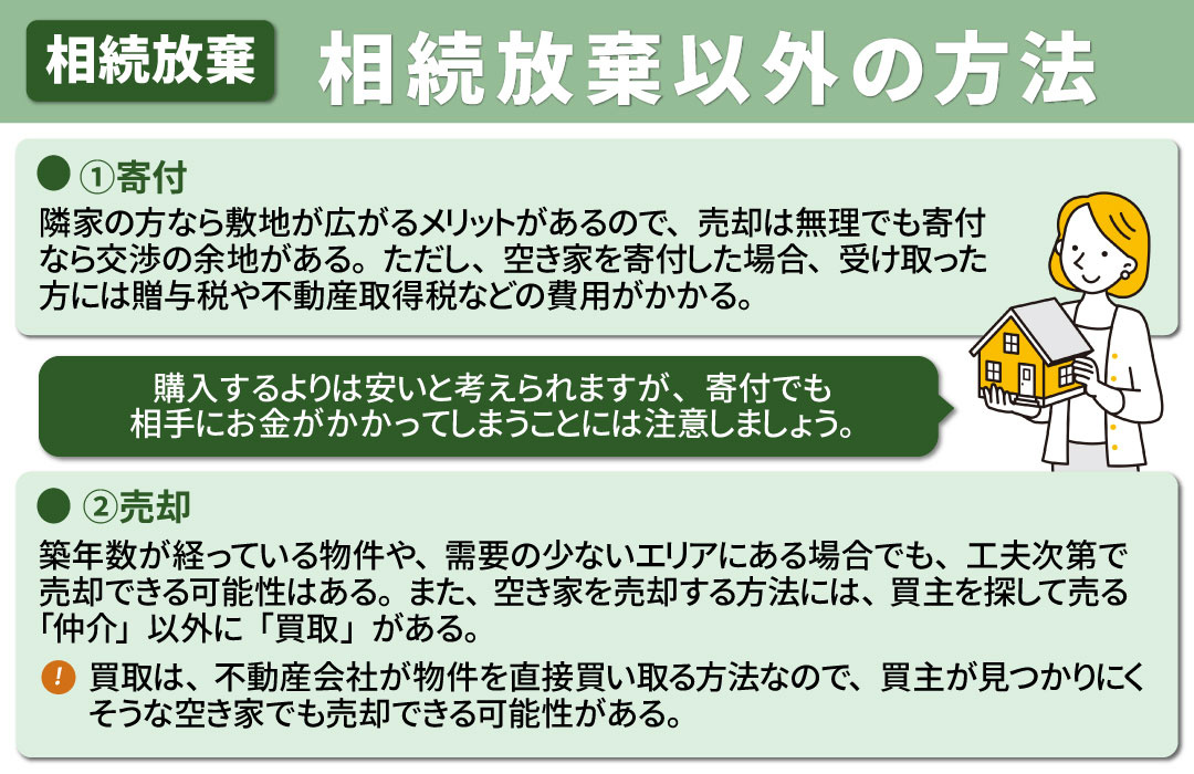 空き家を手放す際に検討したい相続放棄以外の方法とは
