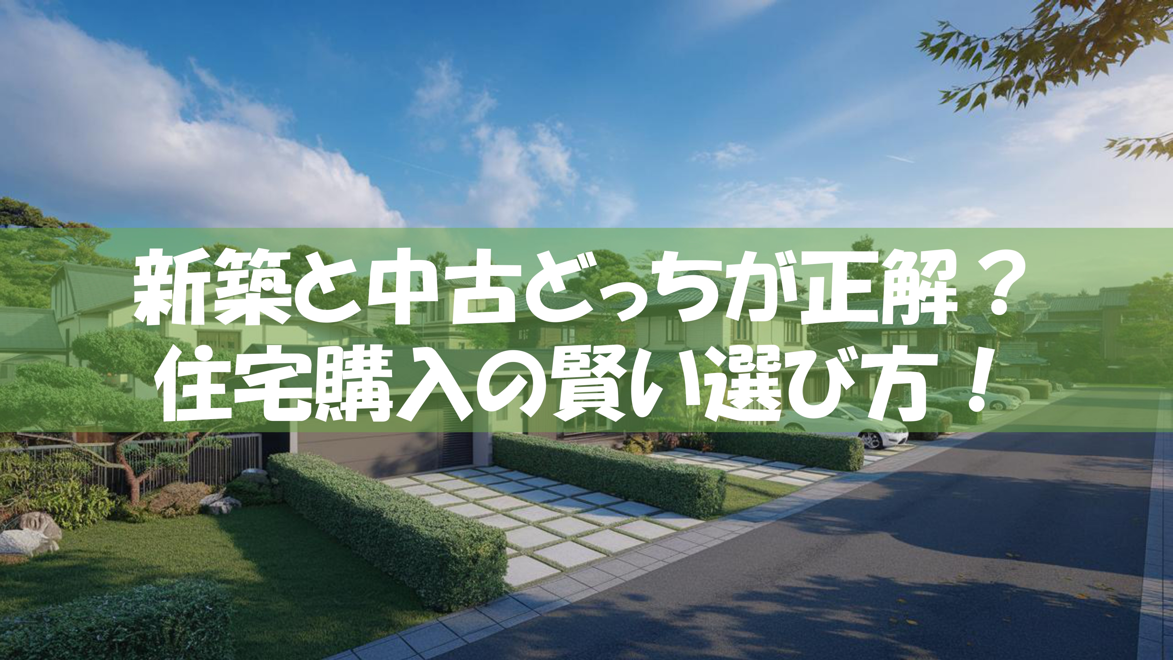 新築と中古どっちが正解？住宅購入の賢い選び方！の画像