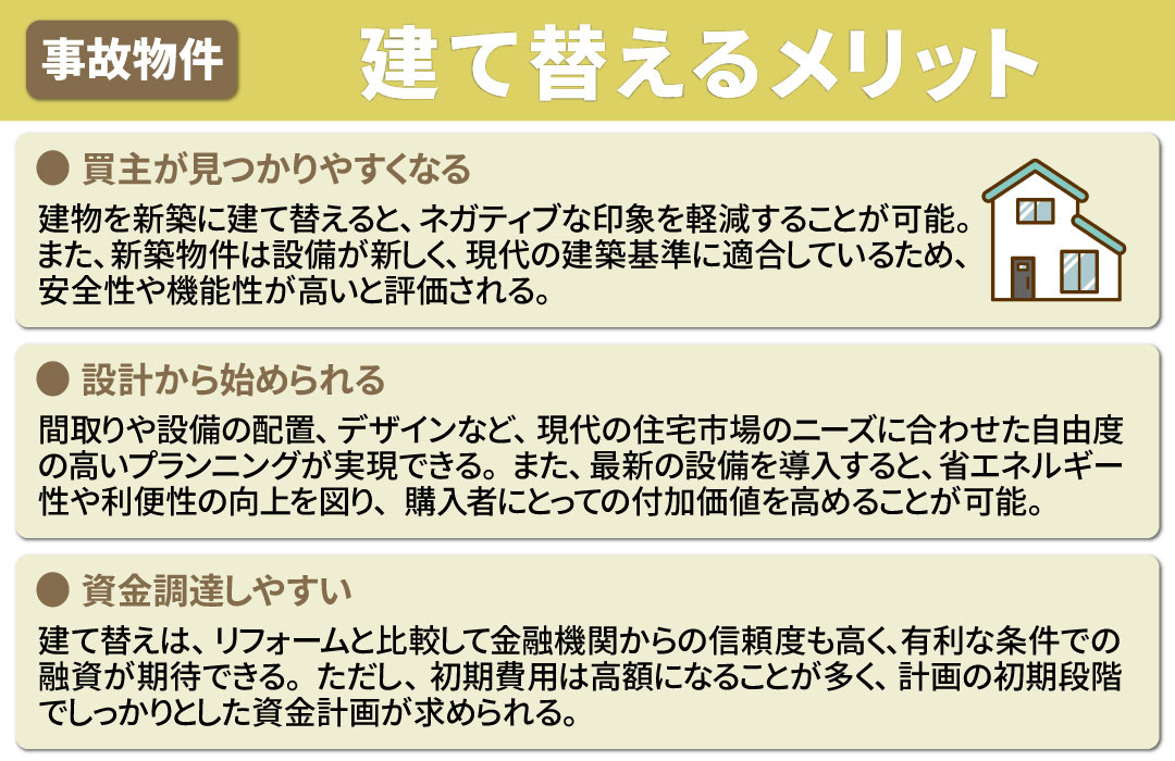 事故物件を建て替えるメリットとは？