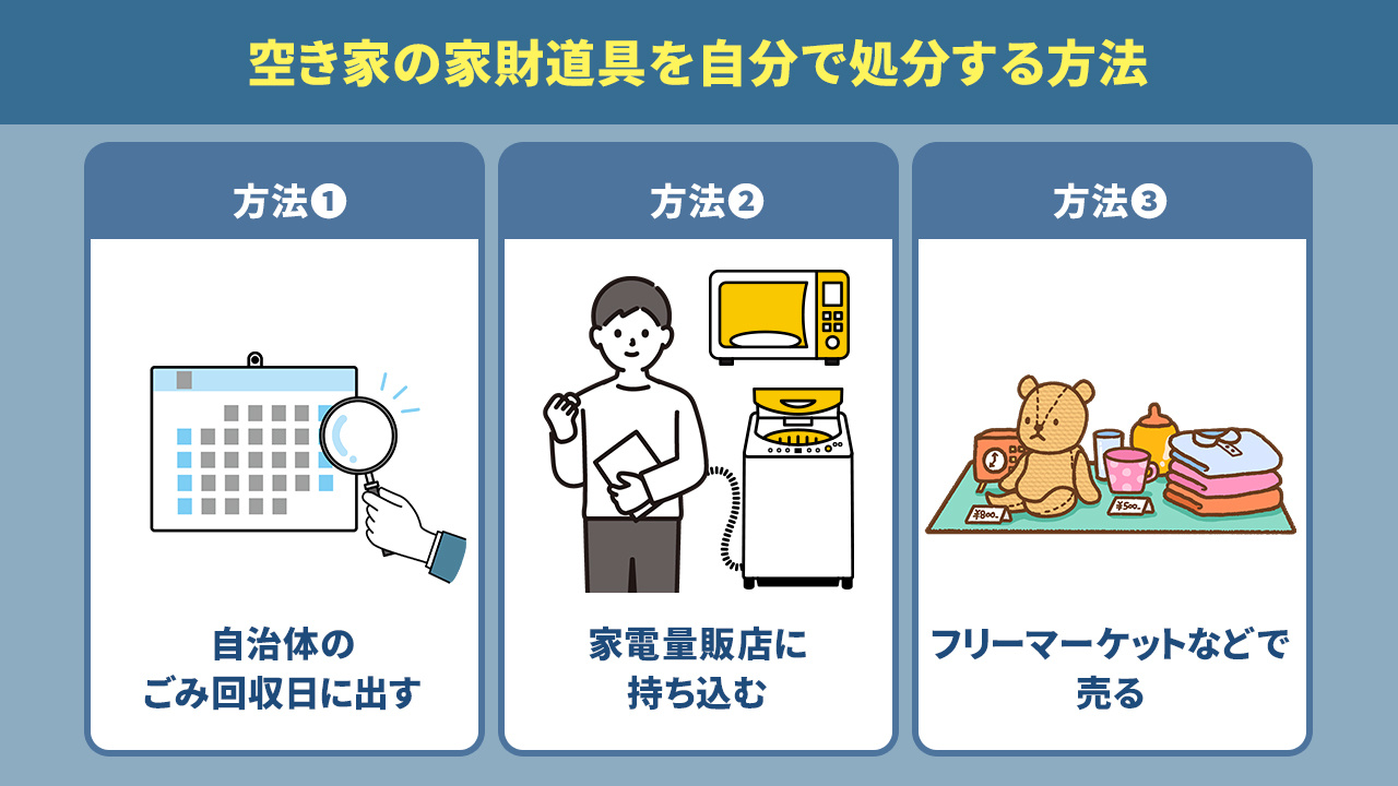 空き家の家財道具を自分で処分する方法