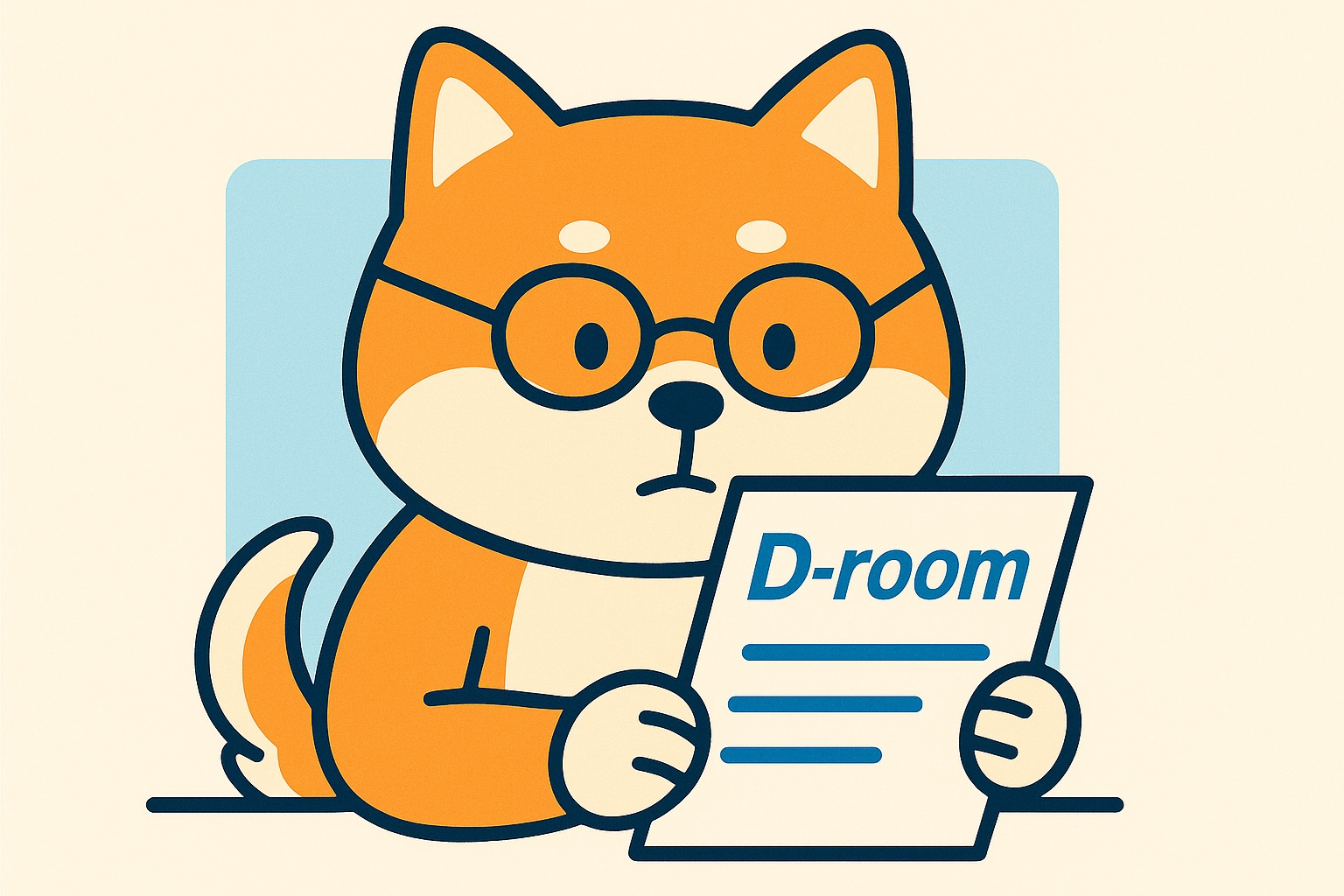 資料を見ながら比較する柴犬