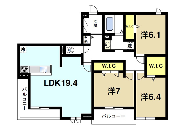 レクエルドの間取り図3
