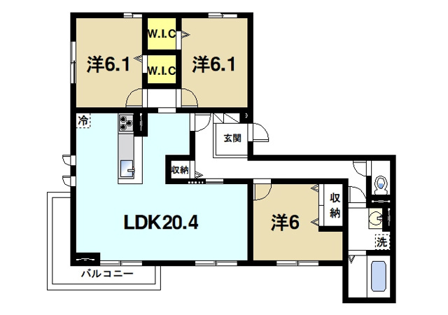 レクエルドの間取り図4