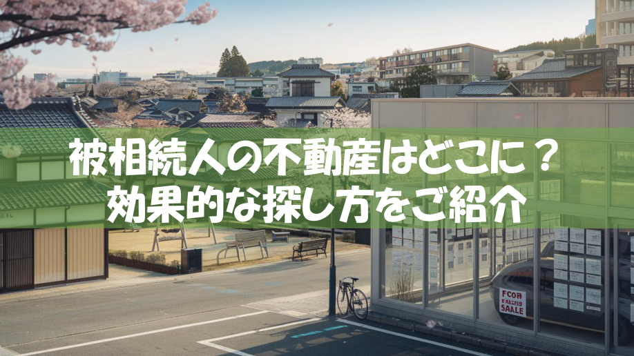 被相続人の不動産はどこに？ 効果的な探し方をご紹介の画像