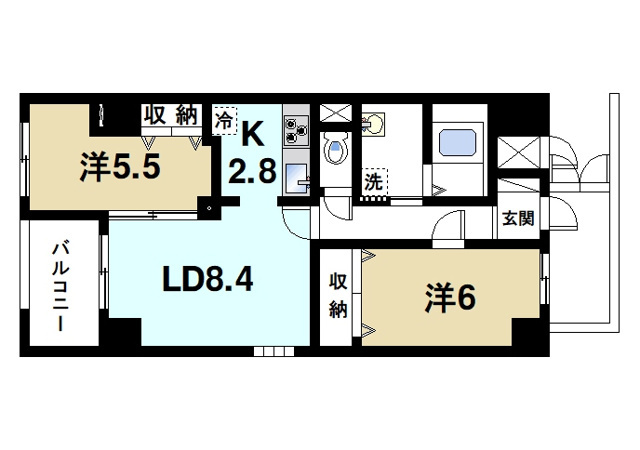モンパルクいこまNeOの間取り図4