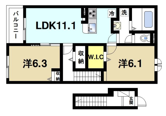 ファミリア　ヴィヴァーチェⅠの間取り図2