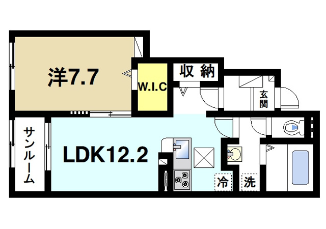 ファミリア　ヴィヴァーチェⅡの間取り図1