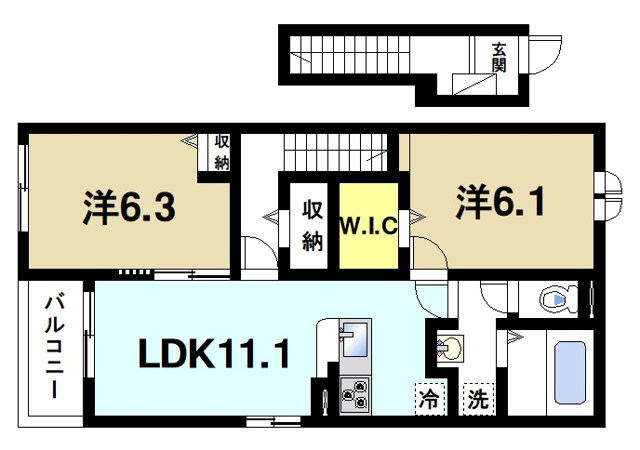 グランド萩ヶ丘Ⅱの間取り図2
