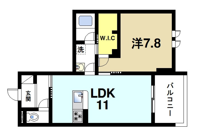 シャーメゾン　オネスト　学園前の間取り図3