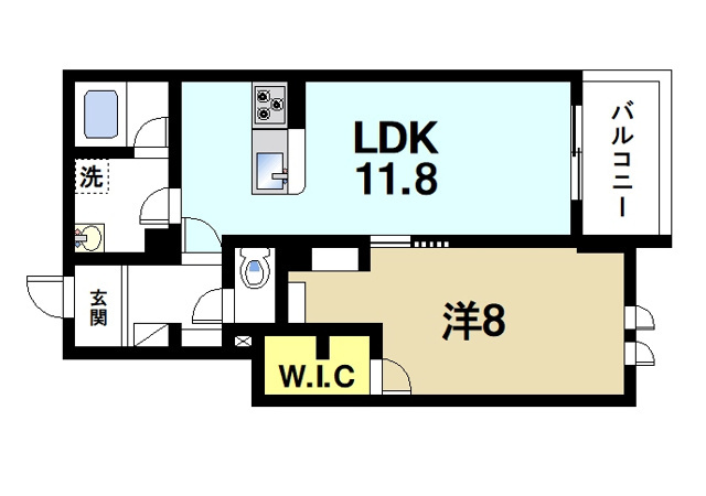 シャーメゾン　オネスト　学園前の間取り図4