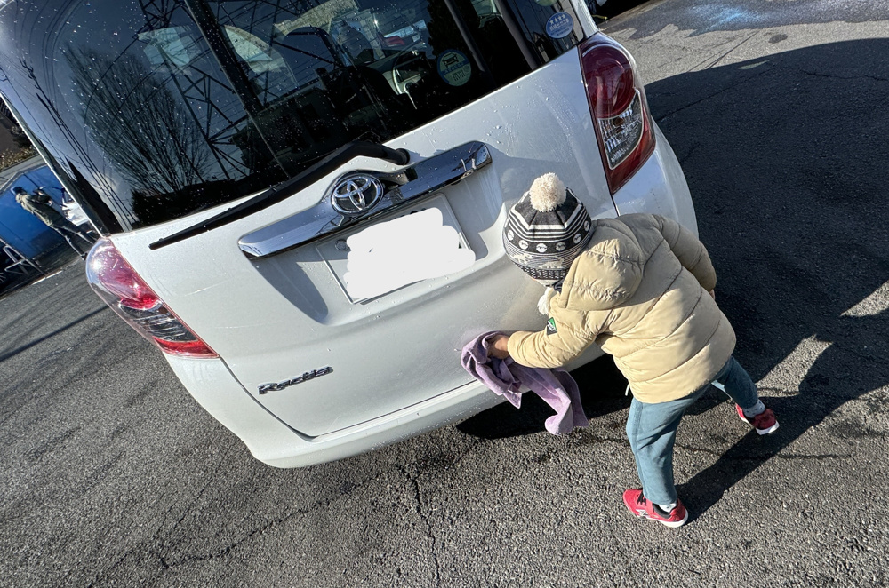 初めての洗車♪の画像