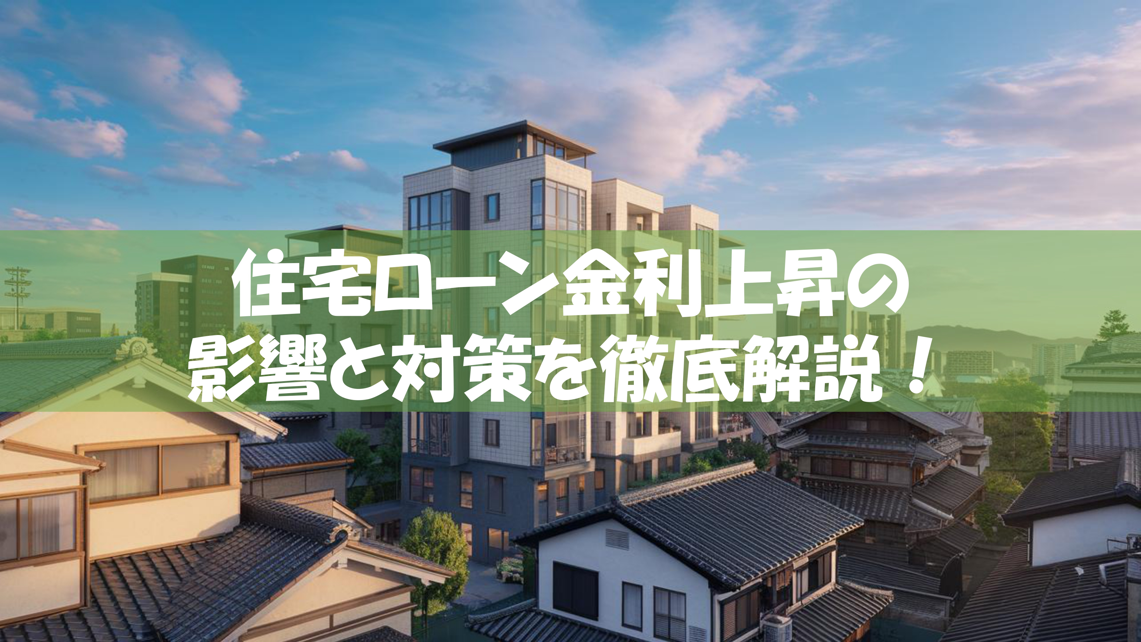住宅ローン金利上昇の影響と対策を徹底解説！の画像