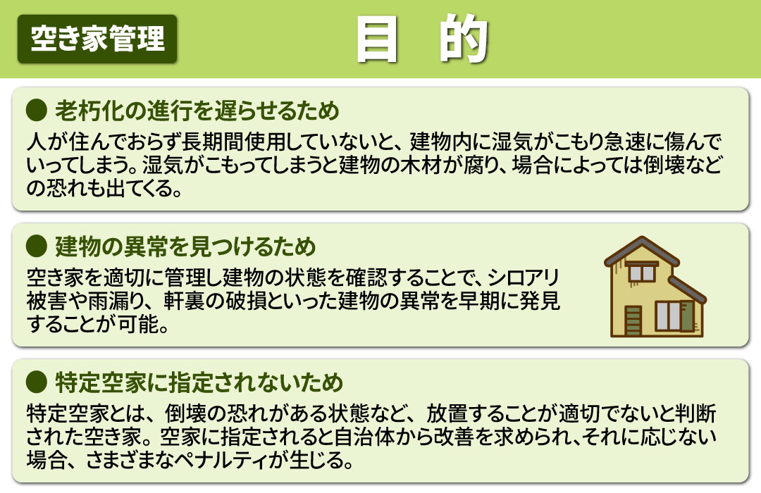 空き家管理を自分でおこなう目的とは？