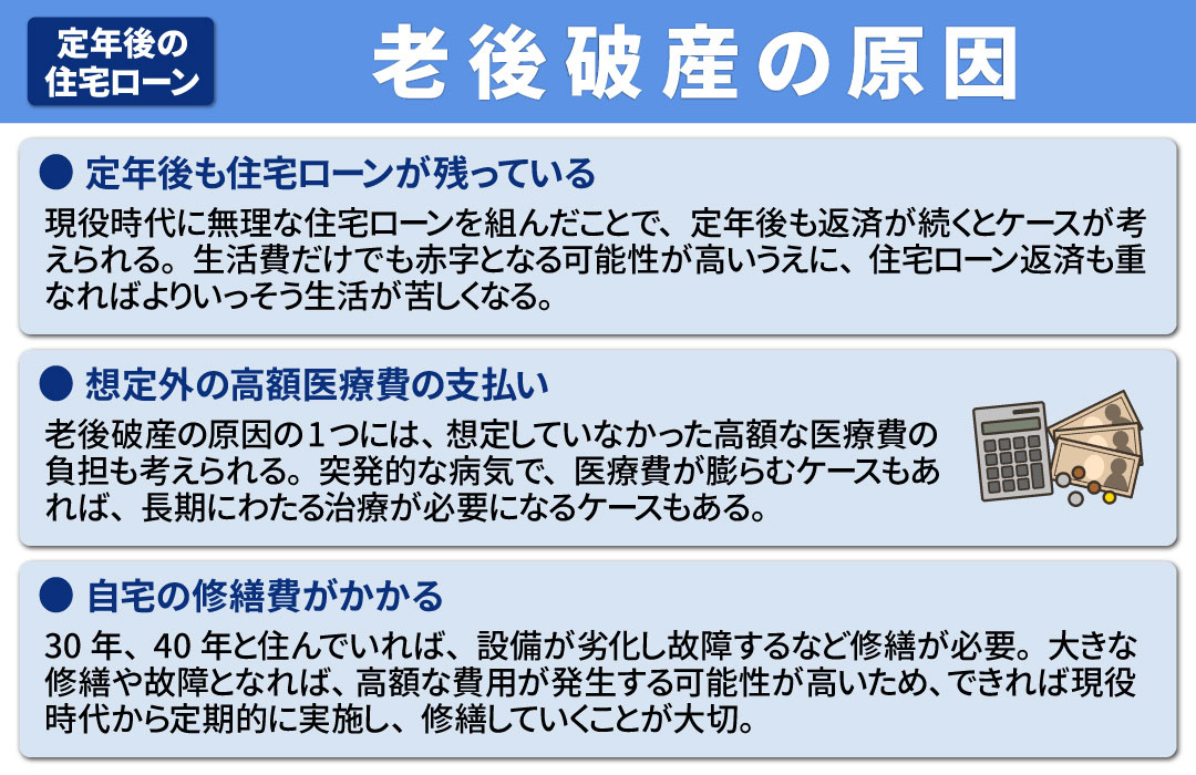 定年後に住宅ローンが残っている場合は要注意！老後破産の原因について