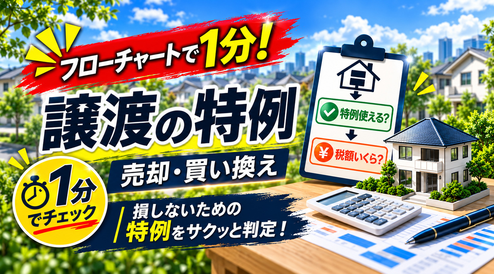 マイホーム売却時の特例 簡易フローチャートの画像