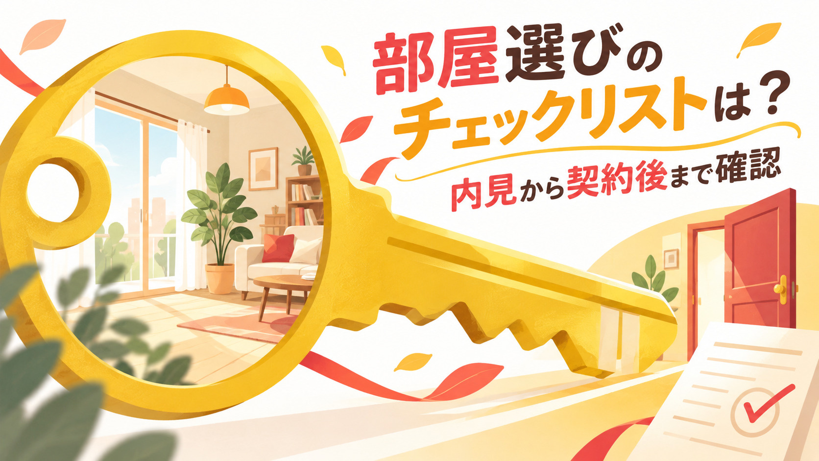 部屋選びのチェックリストは？内見から契約後まで確認の画像