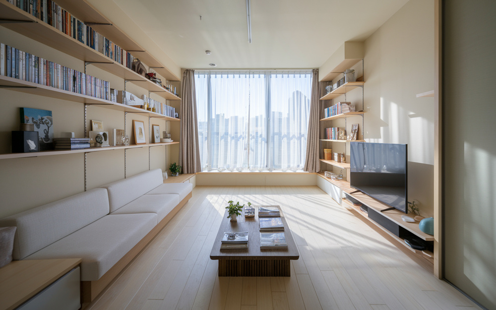 狭い部屋でも広々！整理術でスペースを有効活用する方法の画像