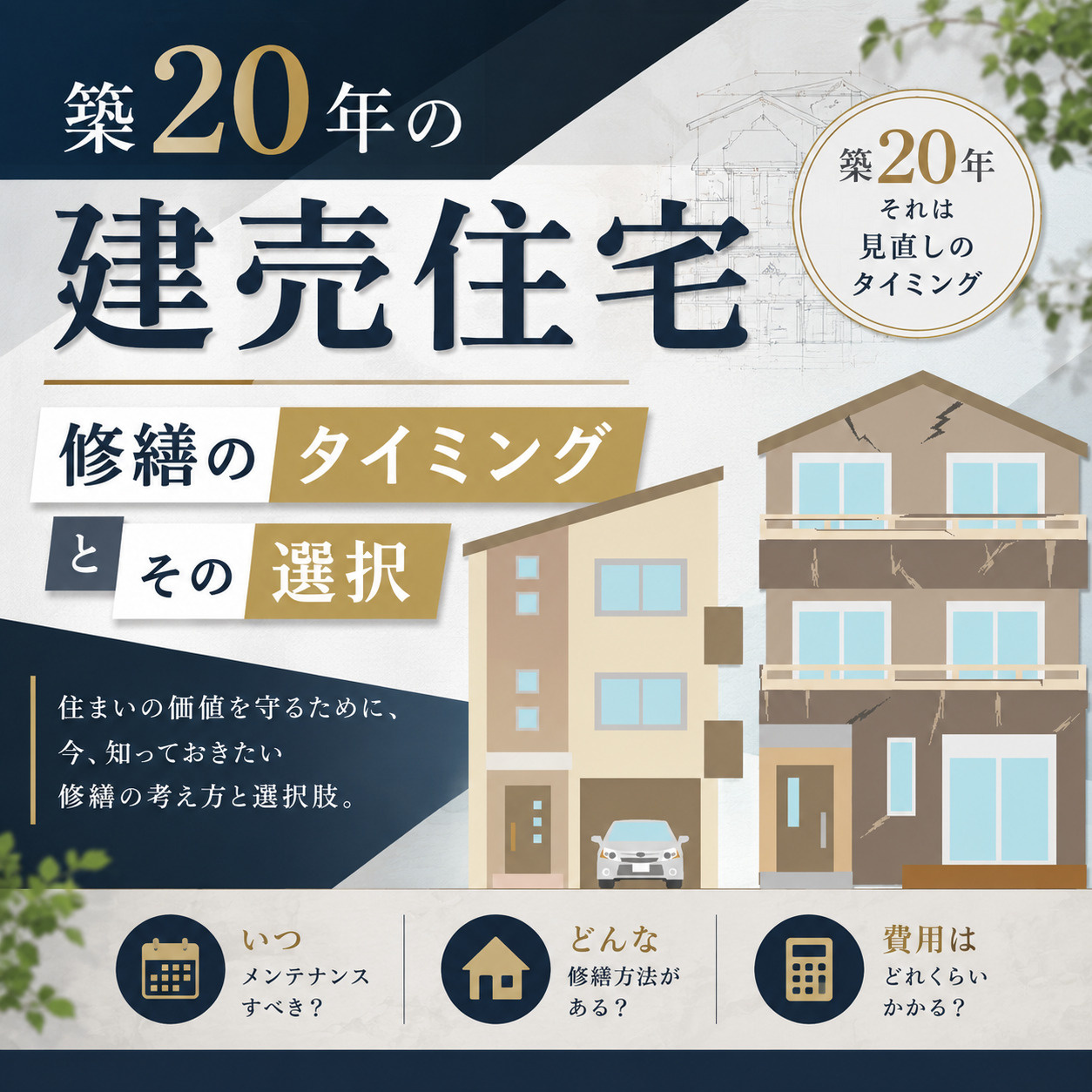 メンテナンスしている家としていない家
