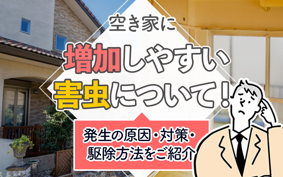 空き家に増加しやすい害虫について！発生の原因・対策・駆除方法をご紹介