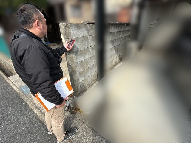 【あま市不動産売却】共有ブロック塀の画像