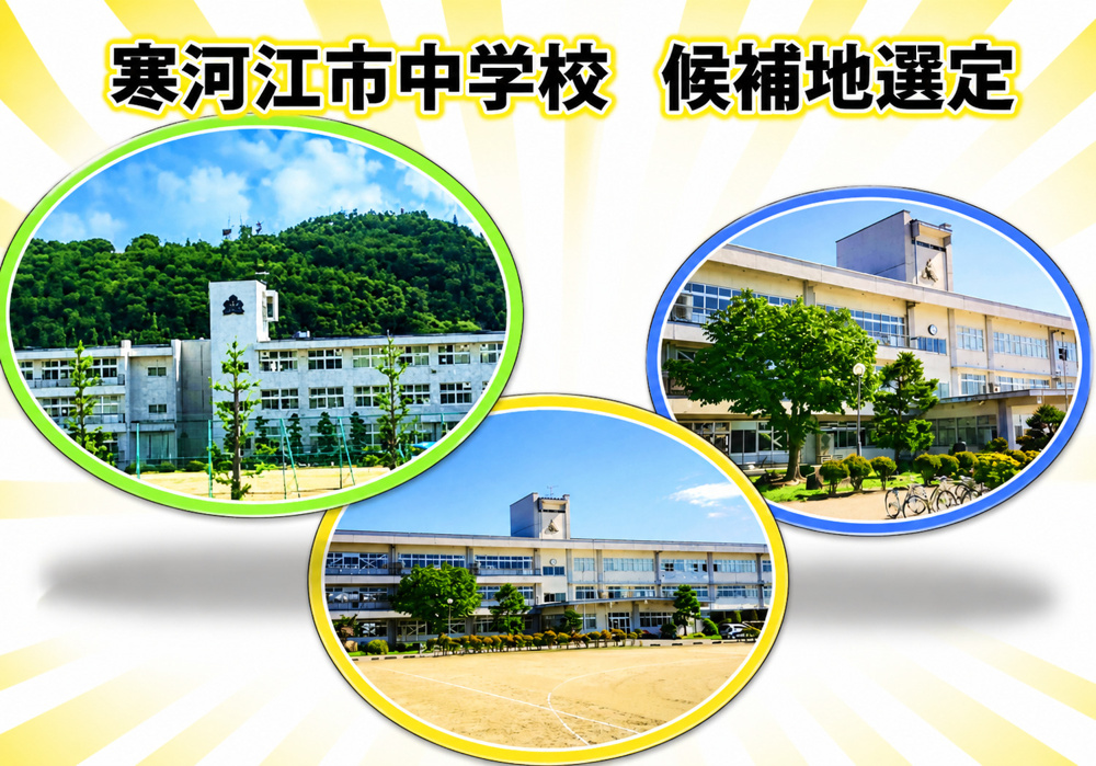 寒河江市の新中学校　候補地選定の画像