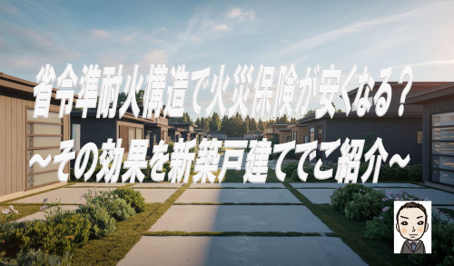 省令準耐火構造で火災保険料が安くなる？  その効果を新築戸建てでご紹介の画像