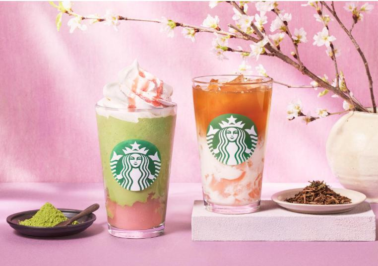 【スタバ新作】抹茶×桜の画像