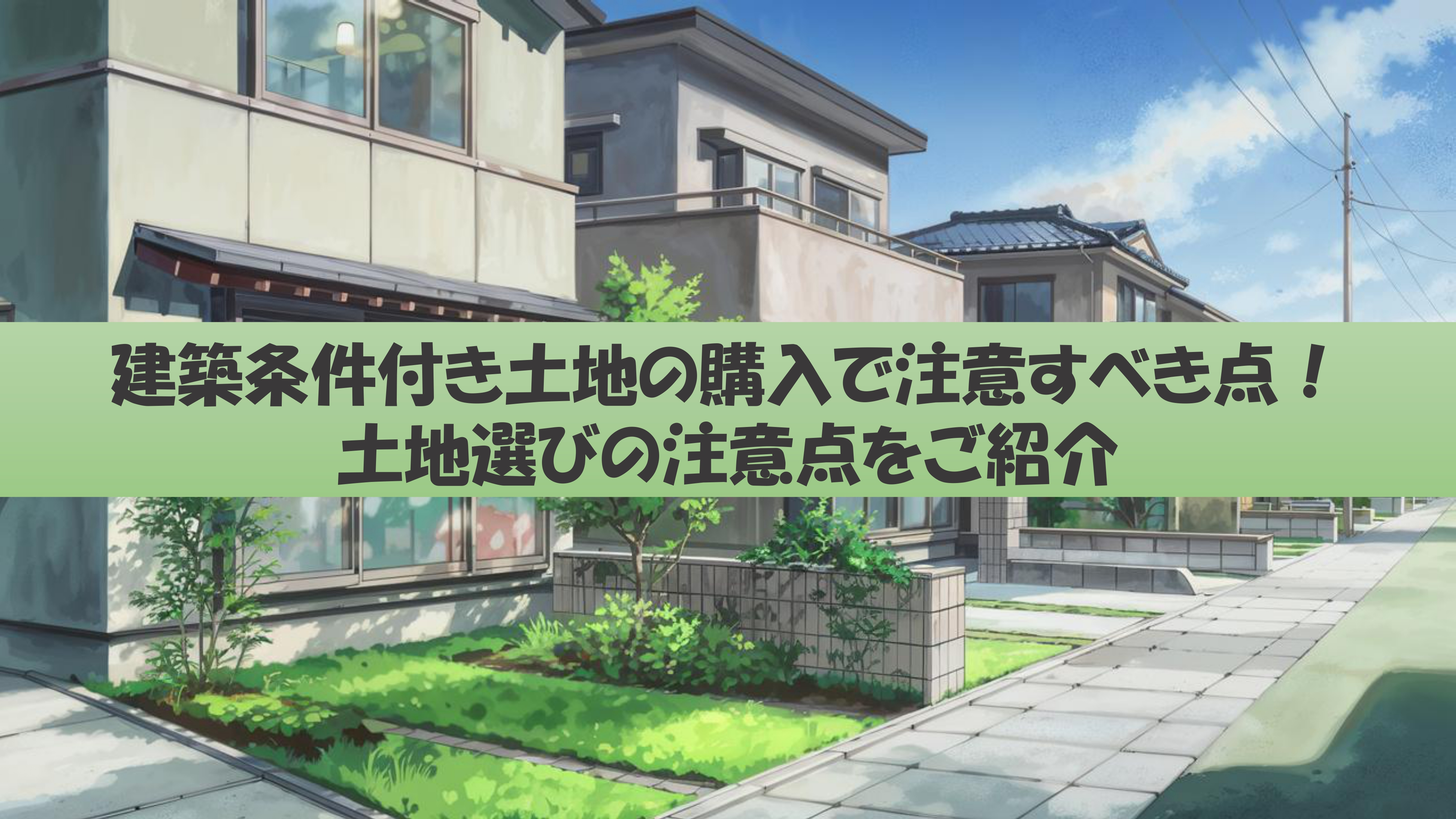 建築条件付き土地の購入で注意すべき点！土地選びの注意点をご紹介の画像