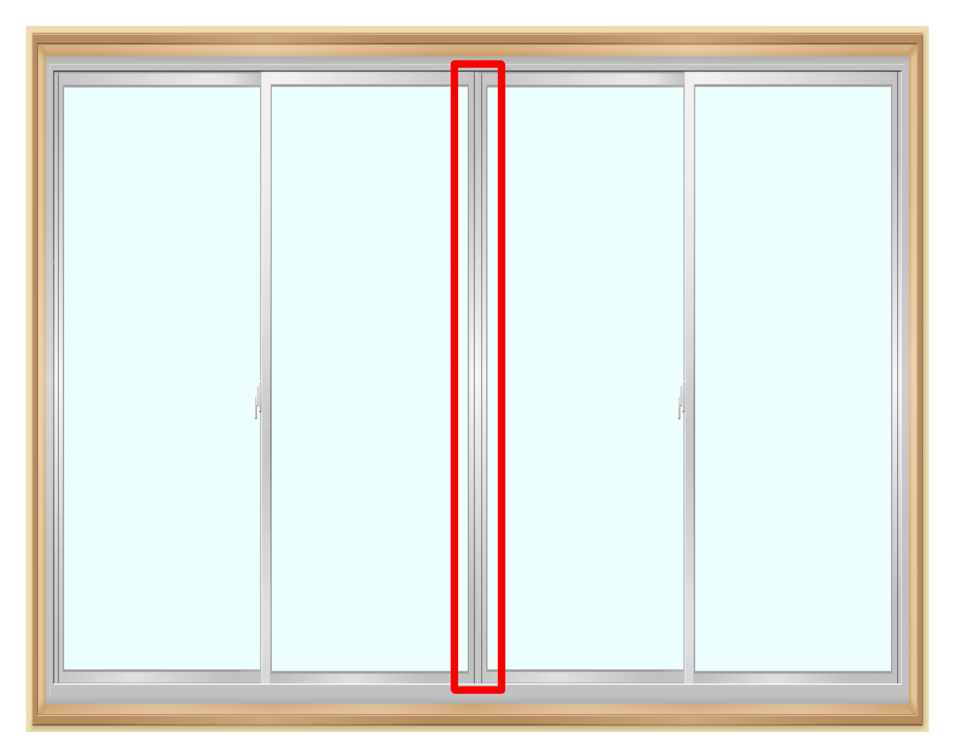 引き違い窓の連窓