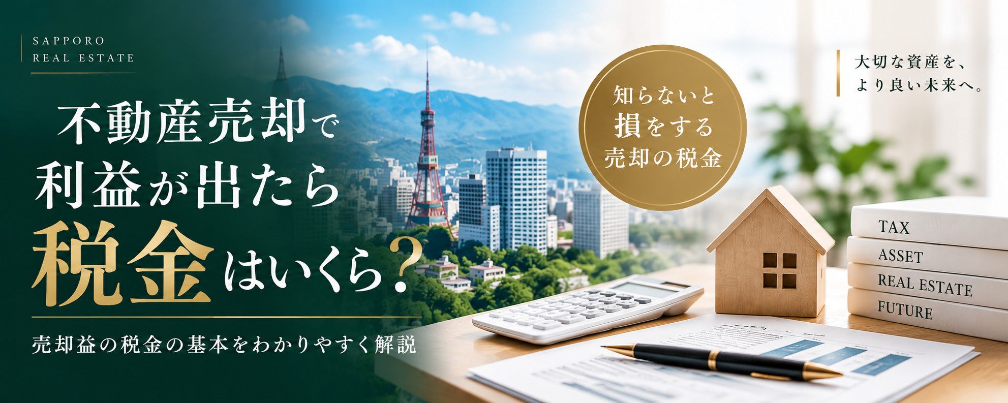 札幌の不動産売却で税金がかかるって本当？益金と税金の基本をご紹介の画像