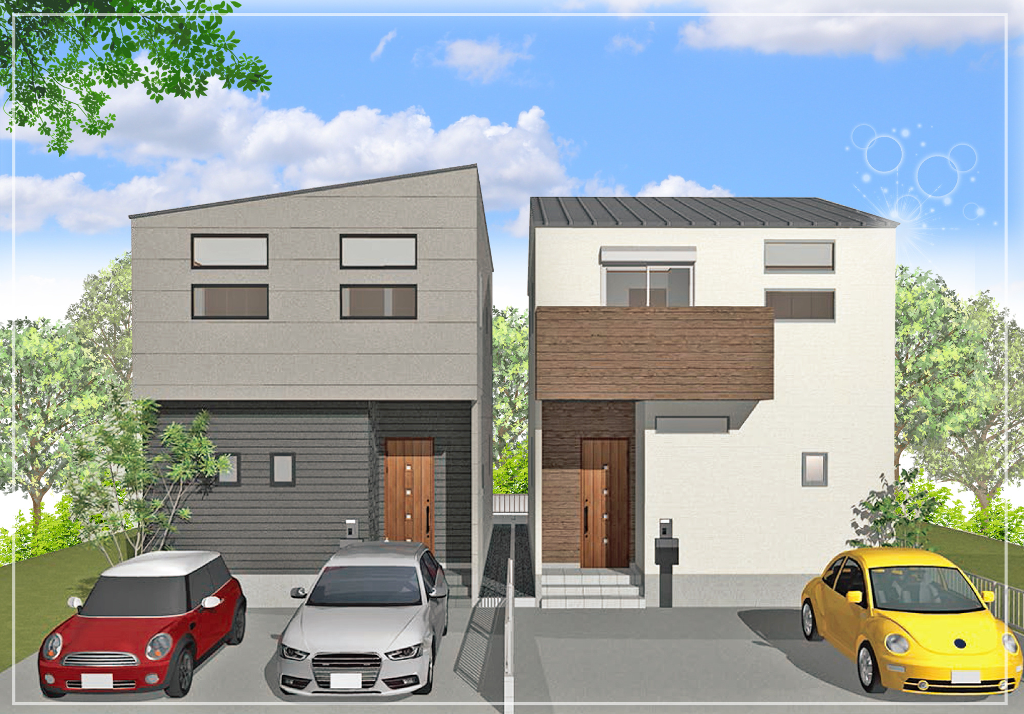 【庭つき×小学校2分×長期優良住宅】西区比良 全2邸の画像