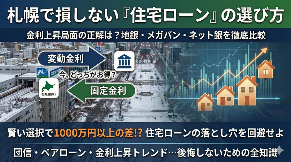 札幌で住宅ローンをどう選ぶべき？住宅ローン比較のポイントをご紹介の画像
