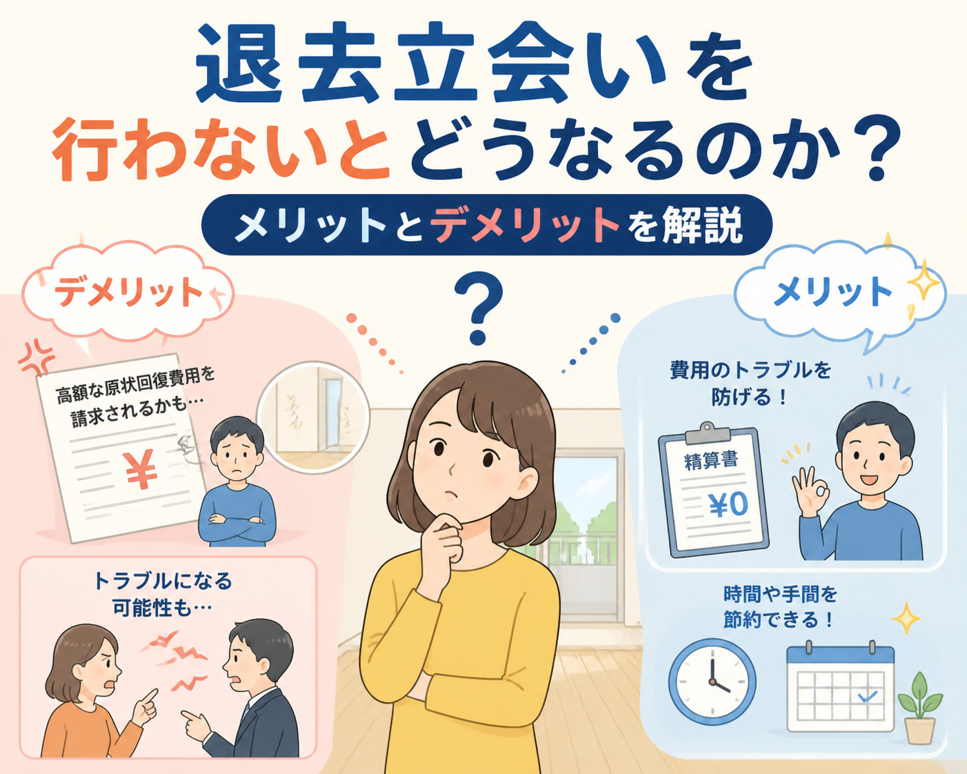 退去立会いを行わないとどうなる？デメリットを解説の画像