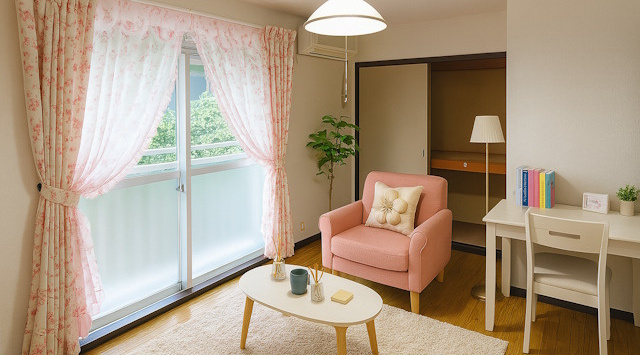 【ルームツアー】岡本ハイツ｜全部屋角部屋？！レディース限定アパート☆の画像