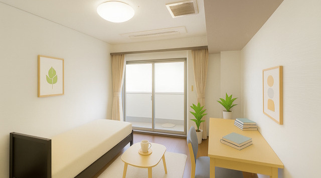 【ルームツアー】ハウスナカタニ｜嬉しい家具・家電付きの女性専用物件！広い洋室に収納豊富♪の画像