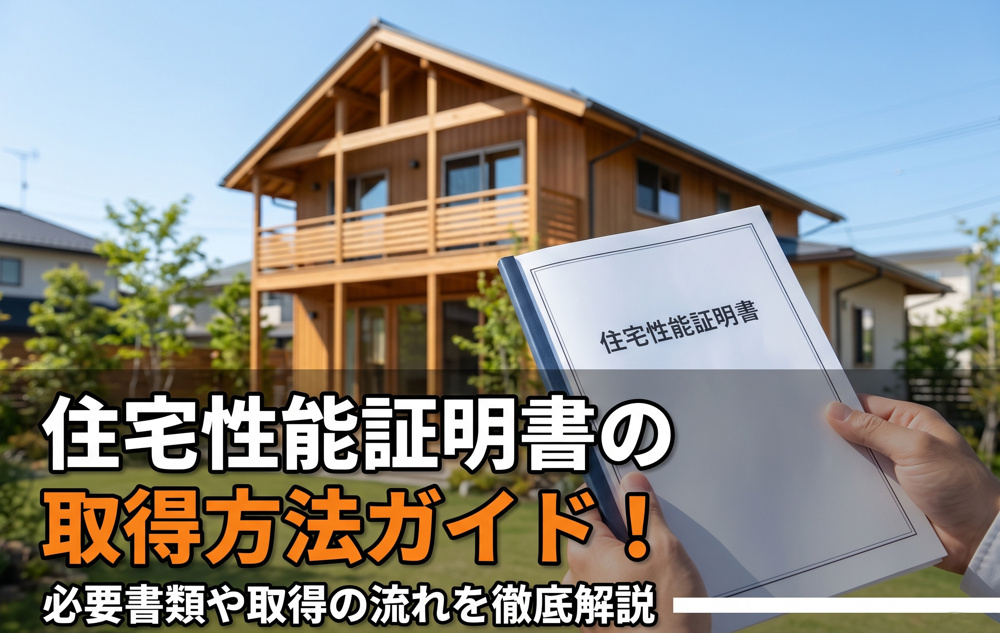 住宅性能証明書の取得方法ガイド！必要書類や取得の流れを徹底解説の画像
