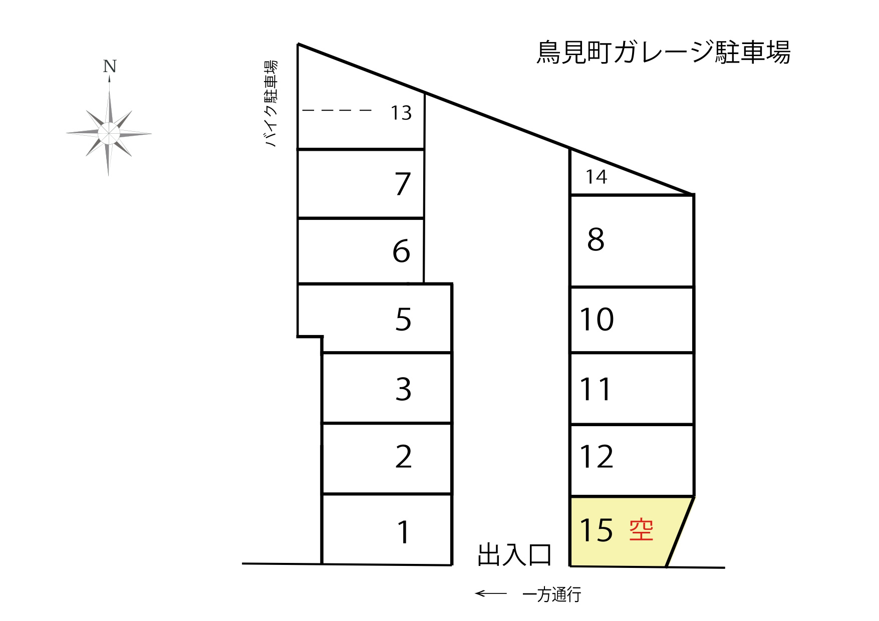 ★物件情報★【鳥見町ガレージ駐車場（軽自動車限定）募集】の画像