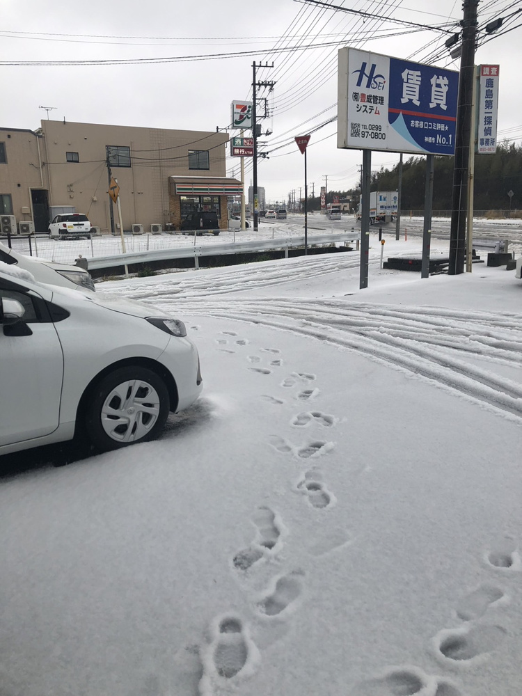 神栖市が積雪！！の画像
