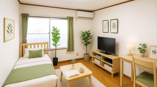 【ルームツアー】若草ハイツ｜コスパ◎な1Kアパート！室内洗濯置き場も完備☆の画像