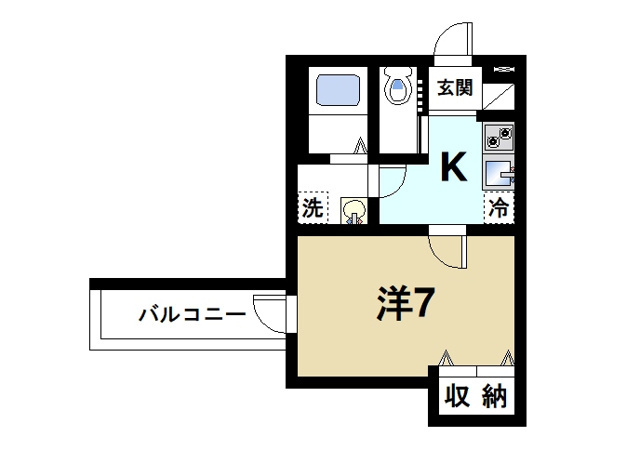 UNI　FLAT　奈良法蓮町の間取り図2