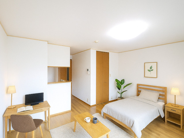 【ルームツアー】さくらハイツ｜カウンターキッチンのあるワンルーム！収納力も抜群♪の画像