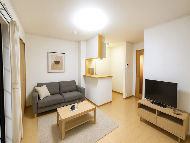 【ルームツアー】阪奈コーポ｜人気カウンターキッチン・独立洗面台・節約追い焚き付きアパートです◎の画像